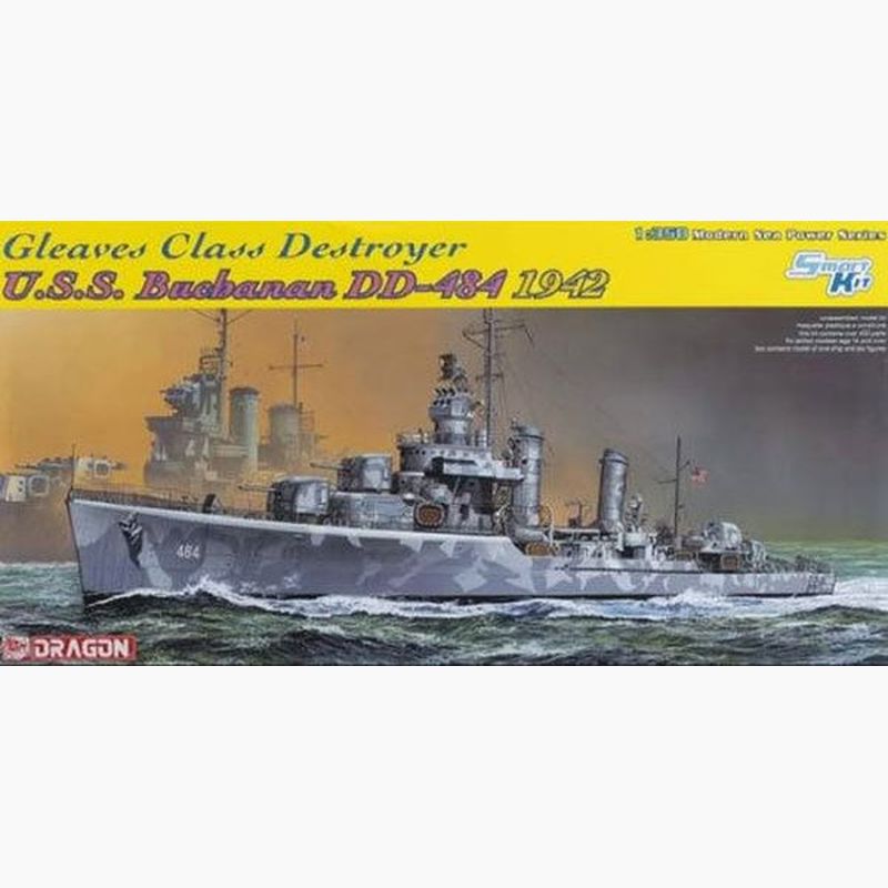 Model Kit Yacht - DRAGON 1021 1/350 U.S.S. Buchanan DD-484
