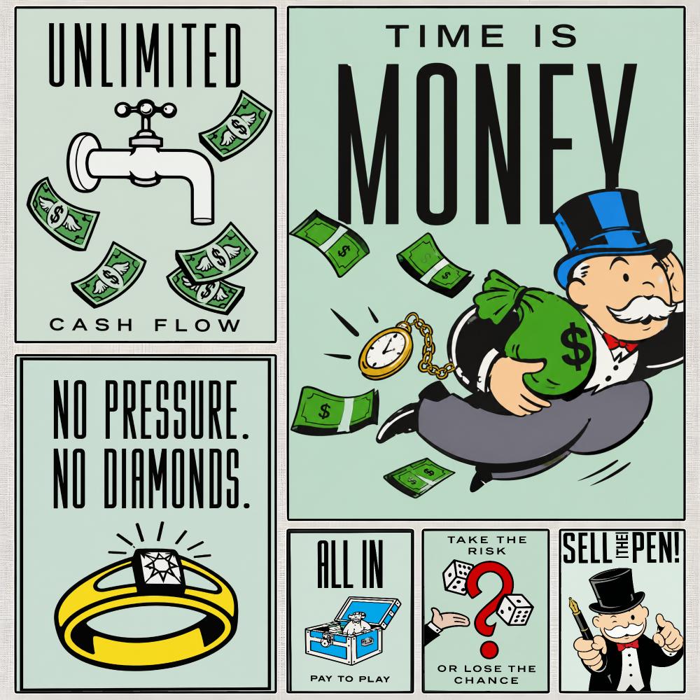 Hasbro Game Monopoly - Poster da Parete in PP del