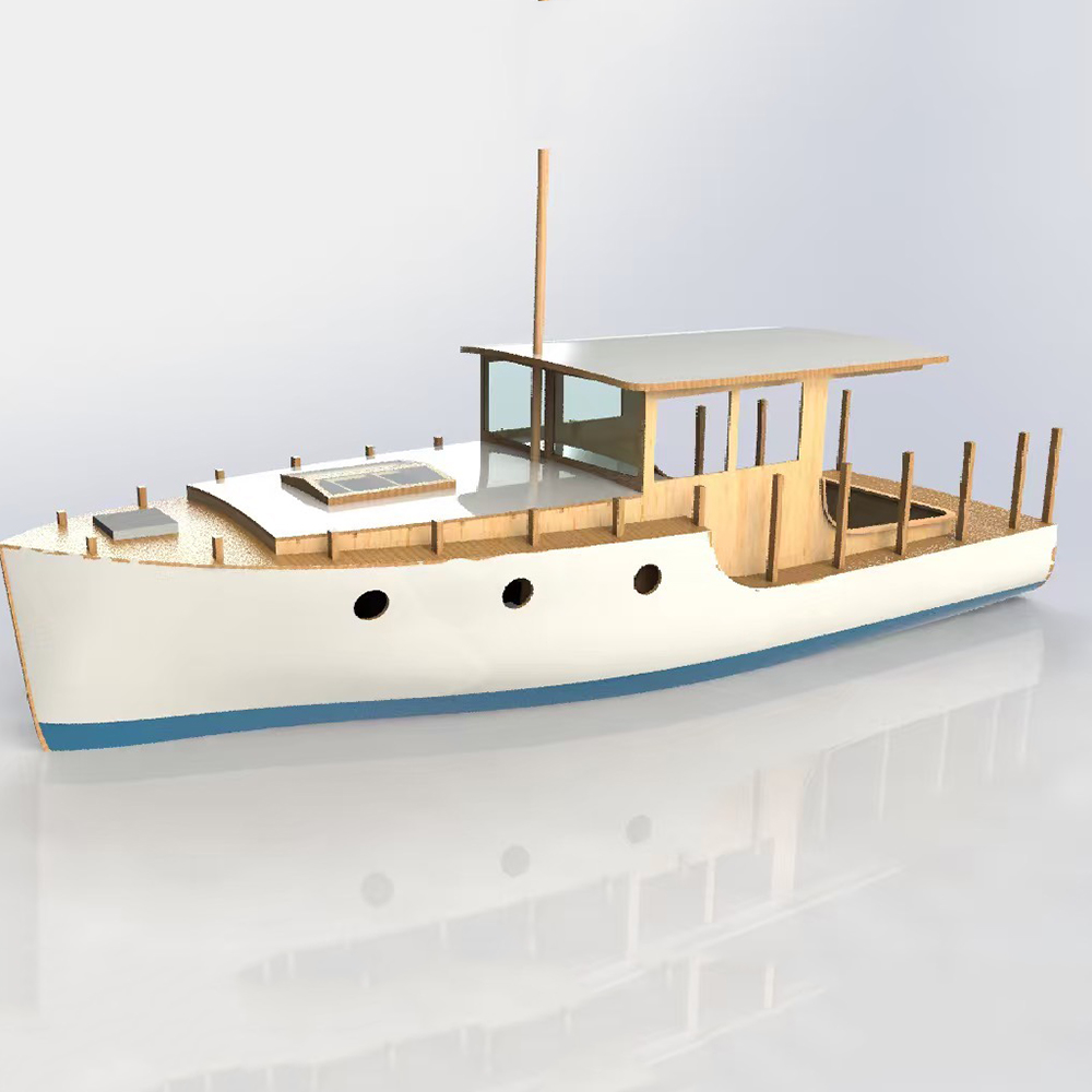 Model Kit Yacht - Barca RC 70 cm Classico europeo