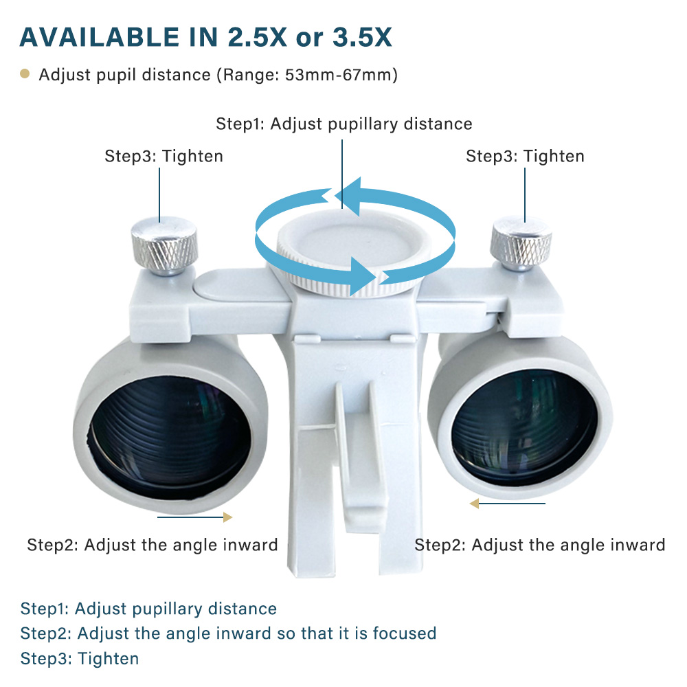 Lente binoculare dentale con l - Magnifier With Light recensione e prezzo